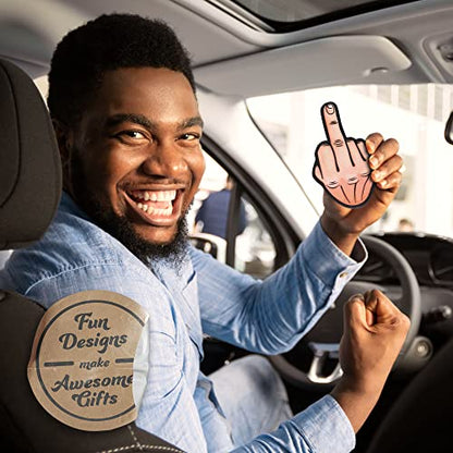 12 Pack Middle Finger Funnny Naughty Car Air Freshener Scented With Premium Oils By Fresh Fresheners (12 Pack) (Middle Finger) - color: Middle Finger