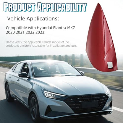 Car Front Left Side Door Handle Key Cover Cap Compatible with Hyundai Elantra MK7 2020 2021 2022 2023 Replace Part 82652-AA100 Door Handle End Bezel (Front Left Door, Red) - color: Red