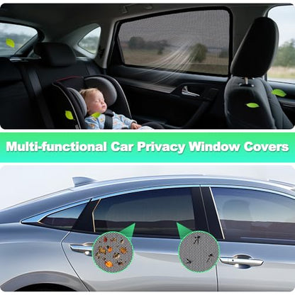Car Window Shades for 2016-2021 Civic - Rear Side Window Sun Shade for Baby, Breathable Mesh Car Privacy Window Covers, UV Protection & Heat Insulation for Road Trips, Napping, Camping (2 PCS) - size: Civic(16-21)R-2PCS