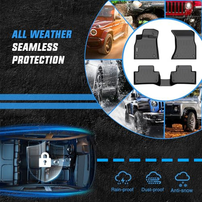 Nilight TPE Floor Mats for Audi Q5 / SQ5 2018 2019 2020 2021 2022 2023,All Weather Custom Fit Heavy Duty Floor Liners - color: 2018-2023 Audi Q5