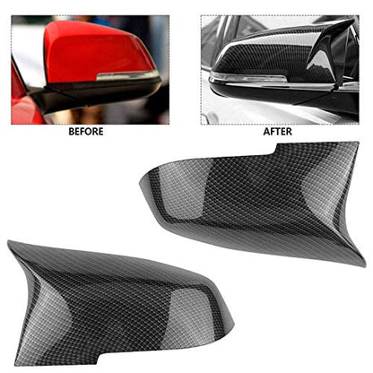 sportuli Carbon Fiber Rearview Mirror Cover Cap Compatible with BMW 228i 435i 116i 118i 120i 125i 130i 218i 220i 320i 328i 330i 335i 420i 428i 435i F21 F30 F31 F32 F33 F36 - color: Carbon Fiber