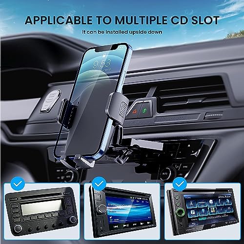 TICILFO Phone Mount for Car Phone Holder Mount Upgraded Metal CD Slot Phone Holder Car Cell Phone Holder Thick Cases Friendly iPhone Holder for Car Mount for CD Player Fit for All iPhone Smartphone - style: CD