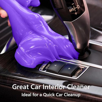 PULIDIKI Car Cleaning Gel Clean Putty, Universal Car Interior Cleaner Slime, Perfect Cleaning Kit Supplies, Auto Detailing Tools Accessories, Dust Remover Gifts for Men Women Purple (70g) - size: Purple 1 Bag (70g)
