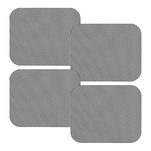 4PCS Car Side Window Sunshade - Reusable Washable Static Cling Film Car Window Shade Sticker Block UV Rays & Heat Glare - Vehicle Window Film Shade Privacy Protector for Most Cars (Black)