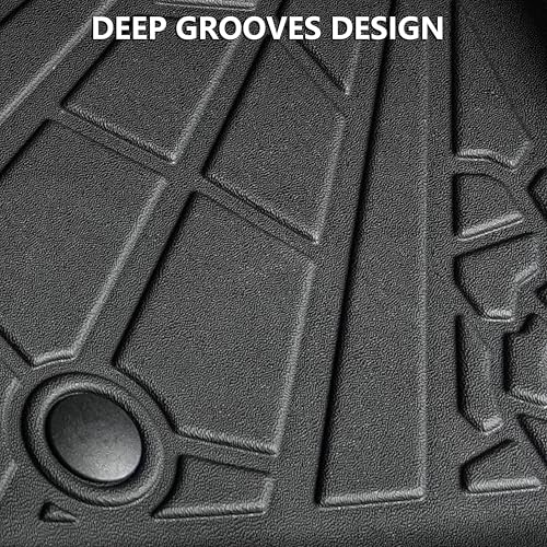KARPAL Floor Mats Trunk Liner fit for 2018-2025 Jeep Wrangler JL Unlimited 4 Door (Not for JK/4XE), Front & 2nd Row, TPE All Weather Protection Custom Fit Car Mats (Sahara, Rubicon, Willys, Sports) - style: 2018-2025 | For Jeep JLU | Full Set