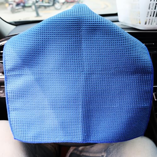 2PCS Car Wash Towel Glass Cleaning Water Drying Microfiber Window Clean Wipe Auto Detailing Waffle Weave (2Pcs-Blue) - color: 2pcs-blue