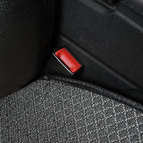 Breathable Back Seat Cover-Universal Rear Seat Mat for All Seasons, Car Rear Seat Protector with Polyester Silk Material, Non-Slip Bottom. Fits 95% of Sedans, SUVs, Vans.(Black) - color: Black-Rear seat