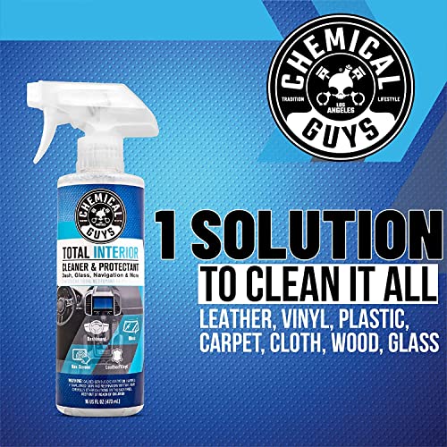 Chemical Guys Car Cleaning Kit Interior 9-Piece - Total Interior Cleaner, Sticky Icky Green Apple & Strawberry Detailing Gel, 3 Detailing Brushes, 3 Towels, Safe for Cars, Trucks, SUVs & More