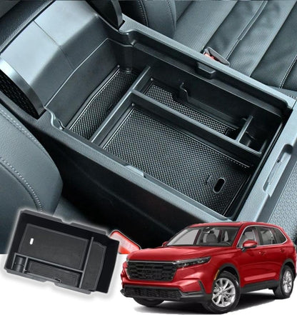 Center Console Organizer Compatible with Honda CRV CR-V 2026-2023 Car Accessories for 2023+ CR-V Hybrid, ABS Plastic, Black ABS Insert Tray Storage Box Glove Pallet - size: for CR-V 2023-2026