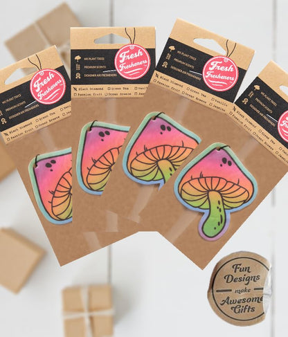 Funny Naughty Unique Car Air Fresheners Scented With Premium Oils By Fresh Fresheners (Magic Mushroom) - color: Magic Mushroom