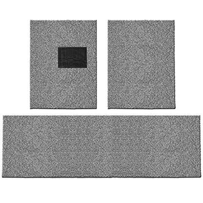 FH Group Car Floor Mats - DIY Ultra Waterproof Trimmable Non-Slip Vinyl Floor Mats, Solid Gray - color: SOLID GRAY