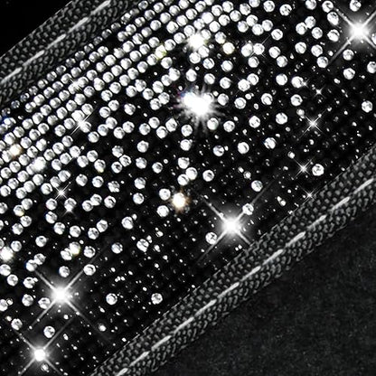 CAR PASS Bling Car Mats Shining Diamond Carpet Crystal Rhinestone Sparkly Glitter Floor Mats with Anti-Slip PVC Pad Universal Fit Automotive SUV,Sedan,Van,4pcs for Girl Women, Black Sliver Diamond - color: AB Silver