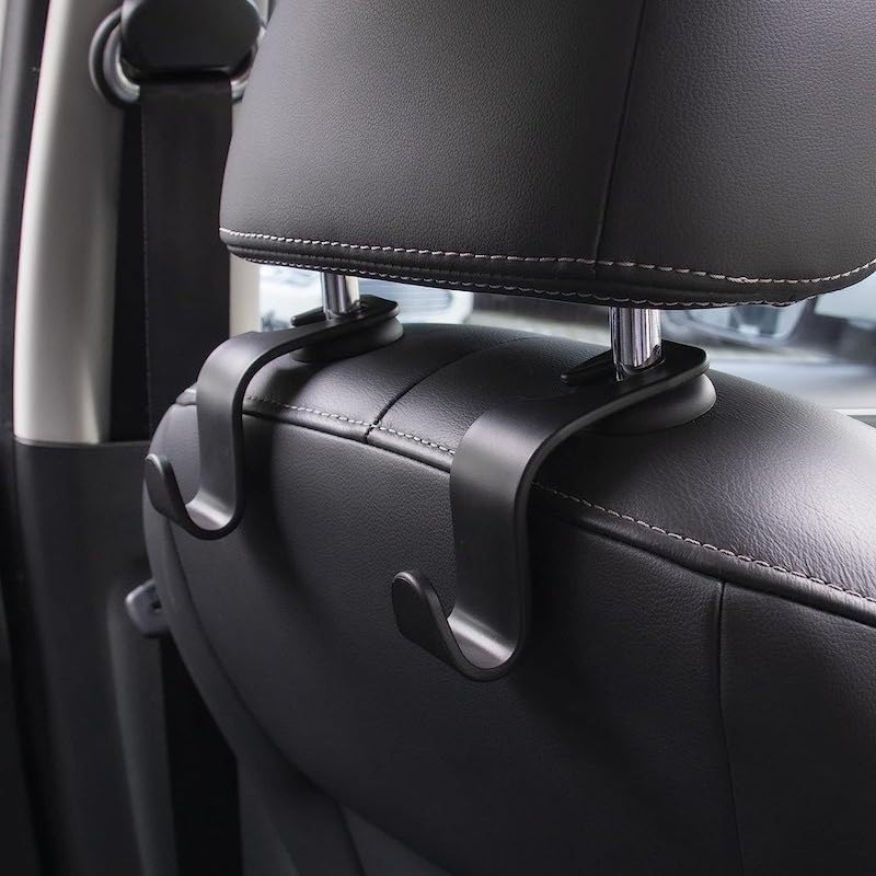 upra Car Trash Can with Lid Leakproof,Bag Hanging Storage Pockets,Adjustable Tissue Holder & Straps Garbage Bin, Portable Auto Trash Bag Holder for Road Trip, Kids, Dog Owners - color: HOOK