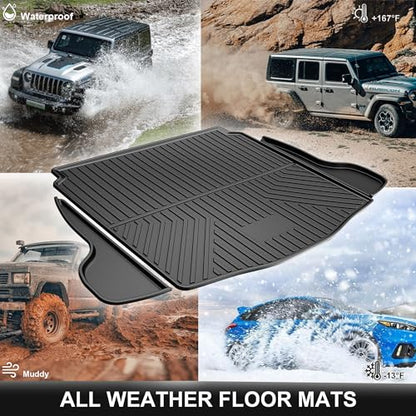 Upgrade Corolla Cross SUV Cargo Liner | Custom Fit Trunk Mat Compatible with 2022 2023 2024 2025 Toyota Corolla Cross (FWD Models Only) | All Weather TPE Cargo Mat for Corolla Cross - style: 2022-2025 | For Toyota Corolla Cross Cargo Mat