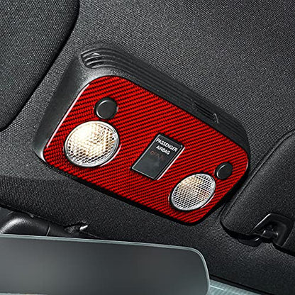 Car Reading Light Control Panel Sticker Carbon Fiber Decal Accessories for Ford Mustang 2015 2016 2017 2018 2019 2020 2021 2022 2023 - color: Reading Light