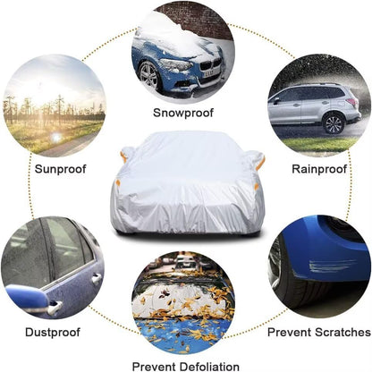 Kayme 6 Layers Sedan Car Cover Custom Fit for BMW 5-Series，M5 528i 530 530i 535i 540i (1988-2026), Waterproof All Weather for Automobiles,Rain Sun UV Protection.Silver - size: Custom Fit BMW 5-Series
