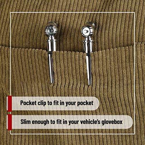 UNCO Pencil Tire Gauge, 2 Pack, 10-75 PSI, Car Tire Air Gauge - color: Silver, size: 2 Pack