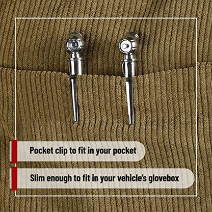 UNCO Pencil Tire Gauge, 2 Pack, 10-75 PSI, Car Tire Air Gauge - color: Silver, size: 2 Pack