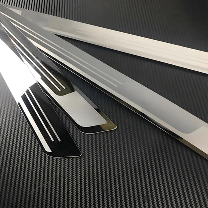 4 Pcs Stainless Steel Car Door Sill Strip for Infiniti Q50 2014-2024, Stainless Steel Car Door Sill Scuff Plate Guard Car Door Kick Plates