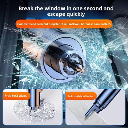 Car Safety Hammer Emergency Escape Tool - Window Breaker & Seatbelt Cutter 2-in-1 Auto Rescue Kit for Vehicle Emergency