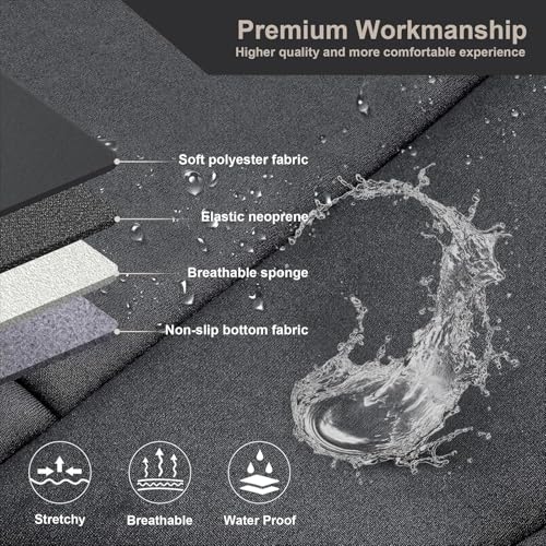GIANT PANDA Neoprene Full Set Car Seat Covers, Leak-Proof & Waterproof Front&Rear/Back Car Seat Protector Fit 95% Cars Sedans SUV（Black） - color: Black&Black, size: Full Set