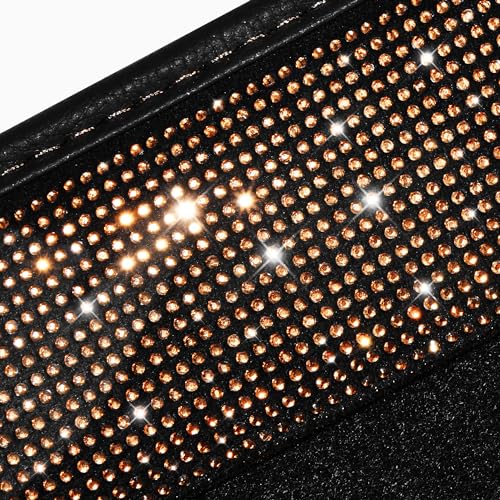 CAR PASS Bling Diamond Car Floor Mats, Shining Rhinestone Carpet Sparkly Glitter Crystal with Anti-Slip PVC Heel Pad Waterproof Universal Fit Automotive SUV,Sedan,Van,Cute Girl Women,4pcs Golden - color: Golden