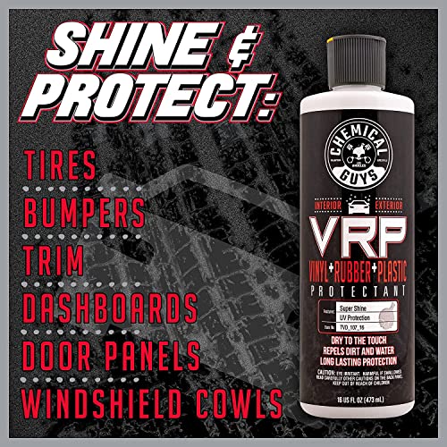Chemical Guys VRP Vinyl, Rubber, and Plastic Dressing - Tire Dressing, Non-Greasy, Dry-to-the-Touch Shine for Tires, Trim, and More, Safe for Cars, Trucks, SUVs, RVs & More - 32 oz - size: 32 Fl Oz (Pack of 1)