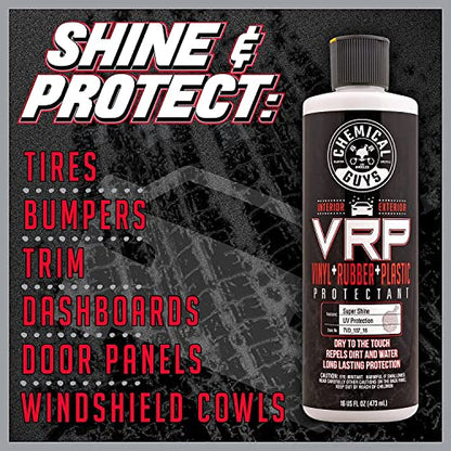 Chemical Guys VRP Vinyl, Rubber, and Plastic Dressing - Tire Dressing, Non-Greasy, Dry-to-the-Touch Shine for Tires, Trim, and More, Safe for Cars, Trucks, SUVs, RVs & More - 32 oz - size: 32 Fl Oz (Pack of 1)