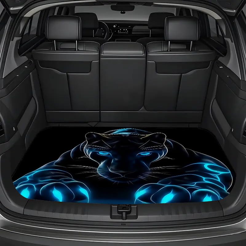Universal Car Trunk Mat 29" x 39", Cheetah Elements Print All Weather Durable Cargo Mat Protector for SUV, Truck, Van | Stylish Cargo Liner Cover Leopard Print Car Accessories - color: Cheetah Elements