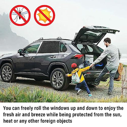 Kewucn 2 Pack Car Window Shades, Sun Rays Blocker & UV Protection for Baby Family Pet, Breathable Mesh Auto Window Covers, Elasticized Universal Window Screens for Most Cars (Car Back 20''×21.3'') - size: Medium Car Back Seat