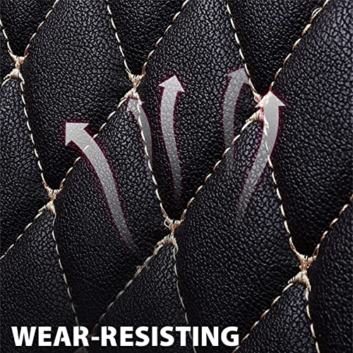 Car Seat Covers Front Seats, Super Luxurious Heavy Universal Duty Waterproof Leather Automotive Vehicle Cover for Cars SUV Pick-up Truck, Non-Slip Seat Pink Car Accessories (2 PCS Front/Black Pink) - color: 2 PCS Front/Black Pink