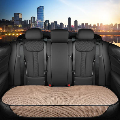 Auto Newer Breathable Universal Four Seasons Car Seat Covers, Luxury Include Front Car Seat Protector and RearCar Seat Cushion,Compatible with 95% Vehicles， Fit for Cars Truck SUV (Beige,3PCS) - color: Beige-3PCS