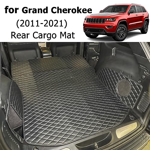 for 2011-2021 Jeep Grand Cherokee Trunk Mat and Rear Backrest Mat Cargo Liners All Weather Anti-Slip