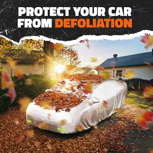 Mockins Medium 190"x75"x60" Sedan Car Cover | 190T Polyester Soft Outdoor & Indoor Car Covers for Automobiles | All Weather Water-Repellent Full Exterior Covers for Dust, UV, Light Rain, Snow & Frost - size: Sedan - Medium - 190" x 75" x 60"