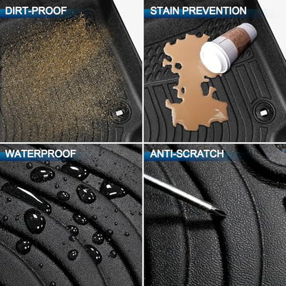Peleus Floor Mats & Trunk Mat for 2024 2025 2026 Lincoln Nautilus All Weather TPE Protection Floor Liners Full Set with Cargo Liner for Lincoln Nautilus Accessories - style: for 2024 2025 Lincoln Nautilus