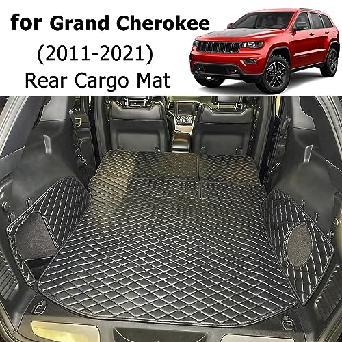 for 2011-2021 Jeep Grand Cherokee Trunk Mat and Rear Backrest Mat Cargo Liners All Weather Anti-Slip