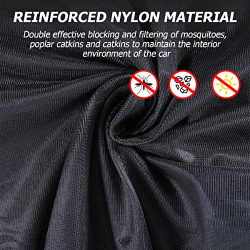 2Pcs Car Window Shade, Breathable Zipper Sun Protection for Baby, Side Front Rear Sun Stretchy Mesh, Cover Screen for Kids Adults Family Privacy, Universal for Most Vehicles (Rear) - size: Rear/35.4''×20.5''