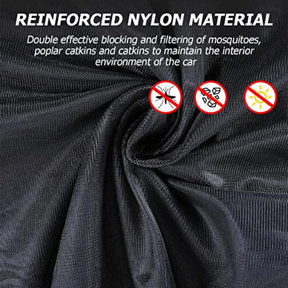 2Pcs Car Window Shade, Breathable Zipper Sun Protection for Baby, Side Front Rear Sun Stretchy Mesh, Cover Screen for Kids Adults Family Privacy, Universal for Most Vehicles (Front) - size: Front/33.5''×20.5''