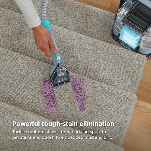 Shark StainStriker Portable Carpet Upholstery & Area Rug Cleaner, Stain & Odor Remover, Perfect for Car Interiors, Nordic Blue, PX202BRN - style: StainStriker + Chemical & Tool