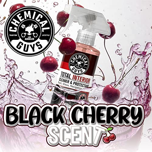 Chemical Guys Total Interior Cleaner & Protectant - Black Cherry, Car Cleaning Spray, Cleans and Protects Leather, Vinyl, Plastic, Rubber, and Glass, Safe for Trucks, SUVs, Jeeps, RVs & More - 16 oz - size: 16 Fl Oz (Pack of 1), style: Black Cherry