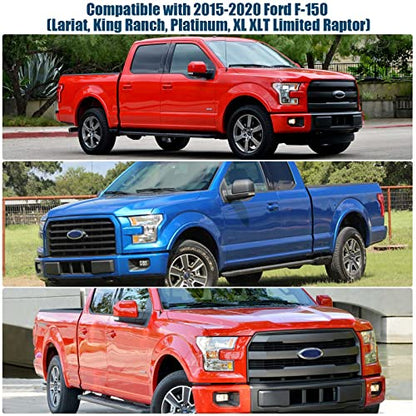 6 Layers Windshield Sun Shades Compatible with Ford F-150 Lariat King Ranch Platinum, XL XLT Limited Raptor 2015-2020, Foldable Car Sunshade with Storage Bag - size: 2015-2020 Ford F 150