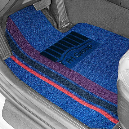 FH Group Car Floor Mats - DIY Ultra Waterproof Trimmable Non-Slip Vinyl Floor Mats, Blue - color: BLUE
