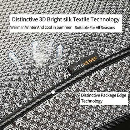 Auto Newer Luxury Breathable Rear Bench Car Seat Cover Fit Four Seasons, Back Seat Protector，Universal Rear of Car Seat Cushions,Universal Fit for 95% Cars,SUV,Pickup,Van（Rear Seat,Grey - color: Grey-Rear Seat
