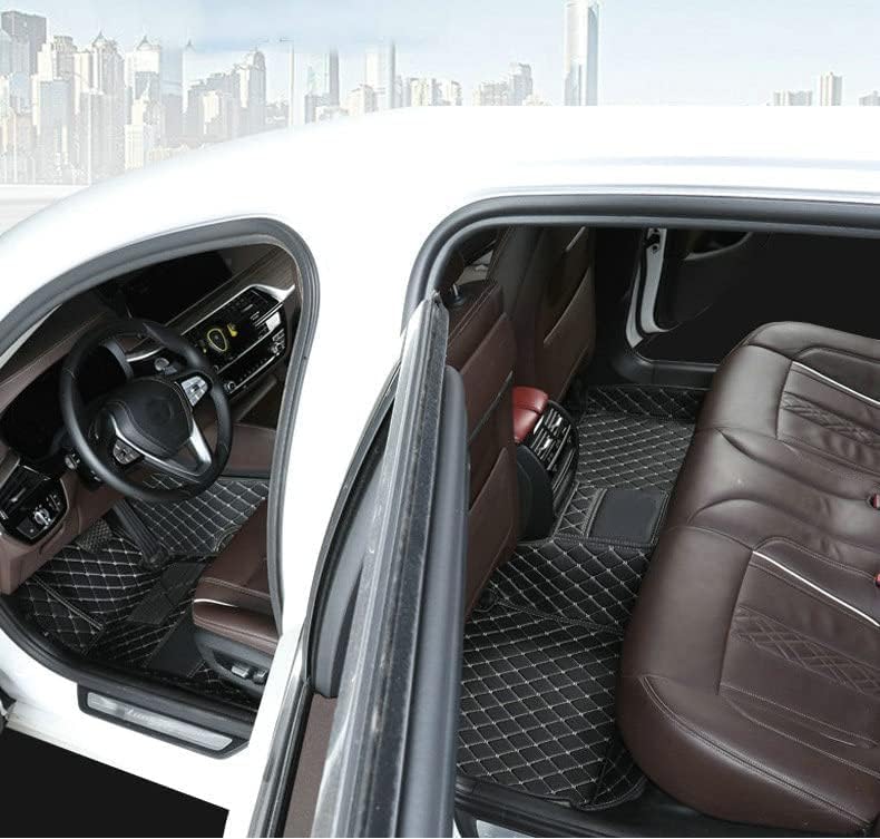 Custom Making Car Floor Mats for 96% Car Model Luxury Leather All Weather Waterproof Anti-Skid Full Coverage Liners (Dark Brown) - color: dark brown