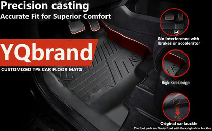 YQ Floor Mats for 2018-2024 BMW X3 G01 30i M40i X3M F97, BMW X3 Accessories Custom Fit 3D TPE Waterproof Anti-Slip Odorless Heavy Duty All Weather Full Set Car Mats Front&Rear 2 Row Floor Liners - size: For BMW X3 2018-2024