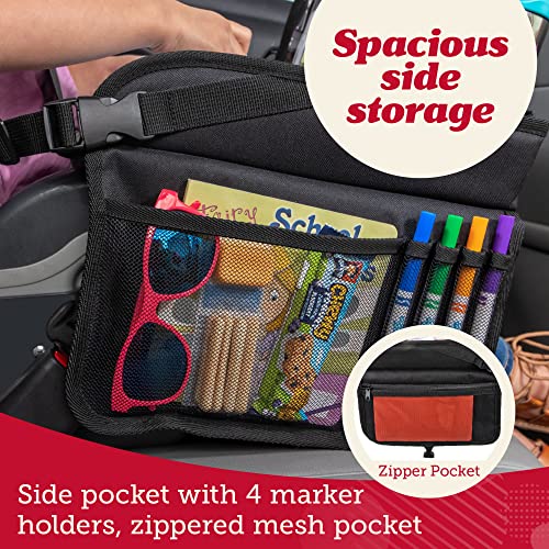 Lusso Gear Car Seat Activity Tray - Dry-Erase Top & Toddler Travel Essential - Mesh Pockets & Car Back Seat Organizer - Cup Holder & Road Trip Essentials for Kids - 600D Oxford Material - color: - Planets