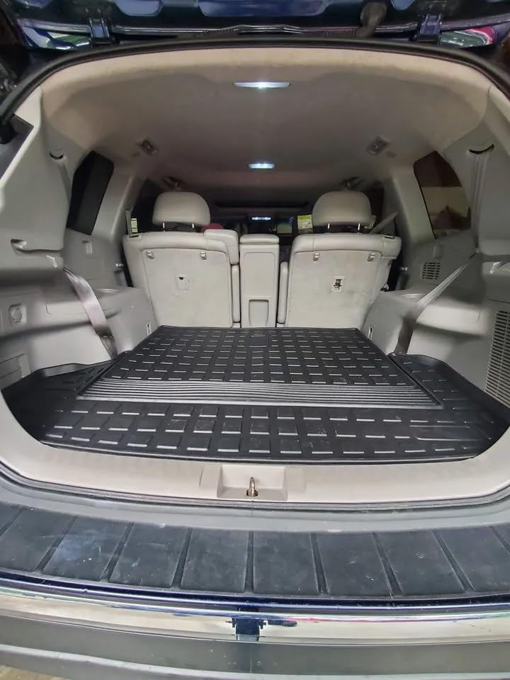 Floor Cargo Trunk Liner for Toyota Highlander 2008-2013 – All-Season Weather-Resistant Liner with Raised Lip–Non-Slip Car Tray Mat Pad Boot–3D Shaped Laser Measured Premium Custom Fit