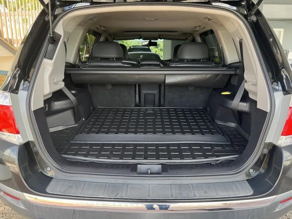 Floor Cargo Trunk Liner for Toyota Highlander 2008-2013 – All-Season Weather-Resistant Liner with Raised Lip–Non-Slip Car Tray Mat Pad Boot–3D Shaped Laser Measured Premium Custom Fit