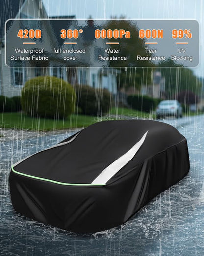 Full Enclosed Car Covers Universal Fit VW Beetle/Golf,Porsche Boxster,350z/370z,Audi TT/A3,BMW Z4,Supra A90/Integra,BRZ,Mini Cooper Clubman Sedan/Coupe/Cabrio/Hatchback Length 165-177 inches - size: 4.For Sedan/Coupe/Hatchback Length 165-177 inches
