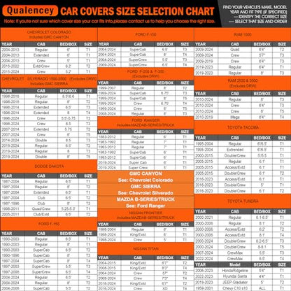 Car Cover Waterproof All Weather Full Outdoor Pickup Truck Cover Rain UV Protection, Size T1 Universal Fit for Ford Ranger/F150 Chevy C10 S10,Nissan Frontier,ect.(Fit Truck Length UP to 220inch) - size: T1 Fit Truck Length Up to 220 Inch